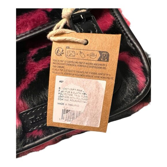 Dr.Martens Pink Cow Print Faux Fur Satchel Crossbody Shoulder Bag New With Tags - Picture 4 of 7